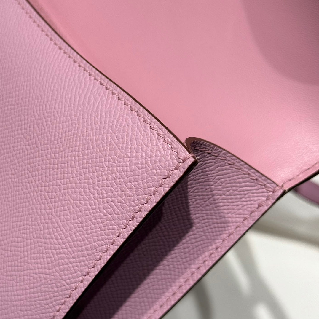 HM Constance Elan 24cm Bag Light Pink Epsom Leather Gold Hardware