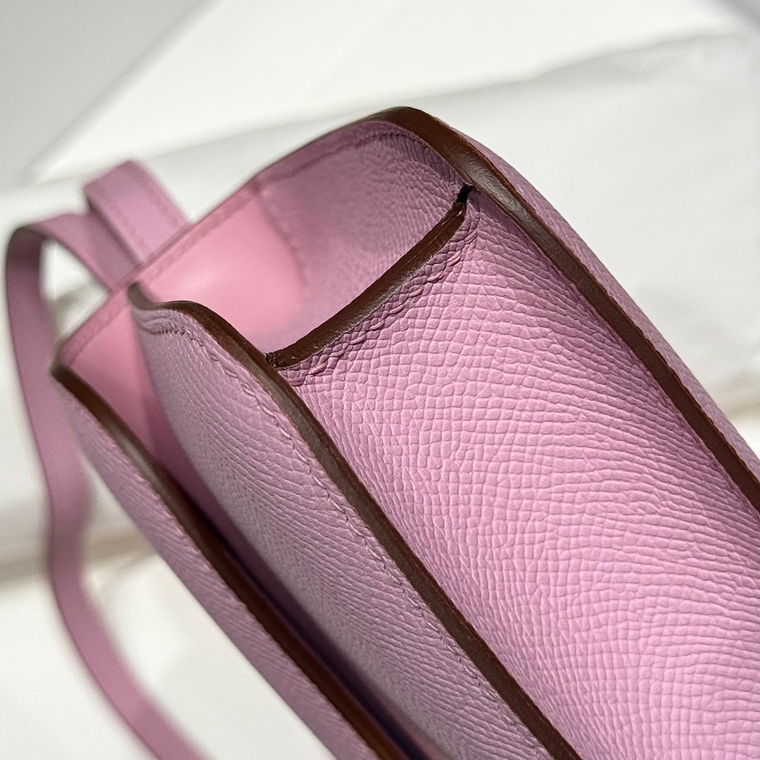 HM Constance Elan 24cm Bag Light Pink Epsom Leather Gold Hardware