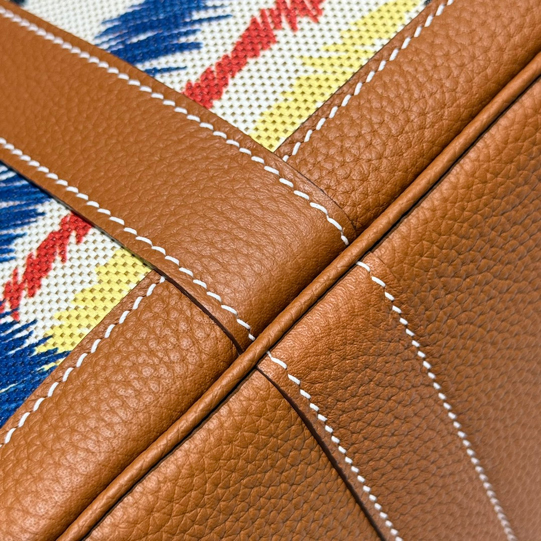 HM Garden Party 30 bag Multicolor Canvas and Negonda Calfskin 243192