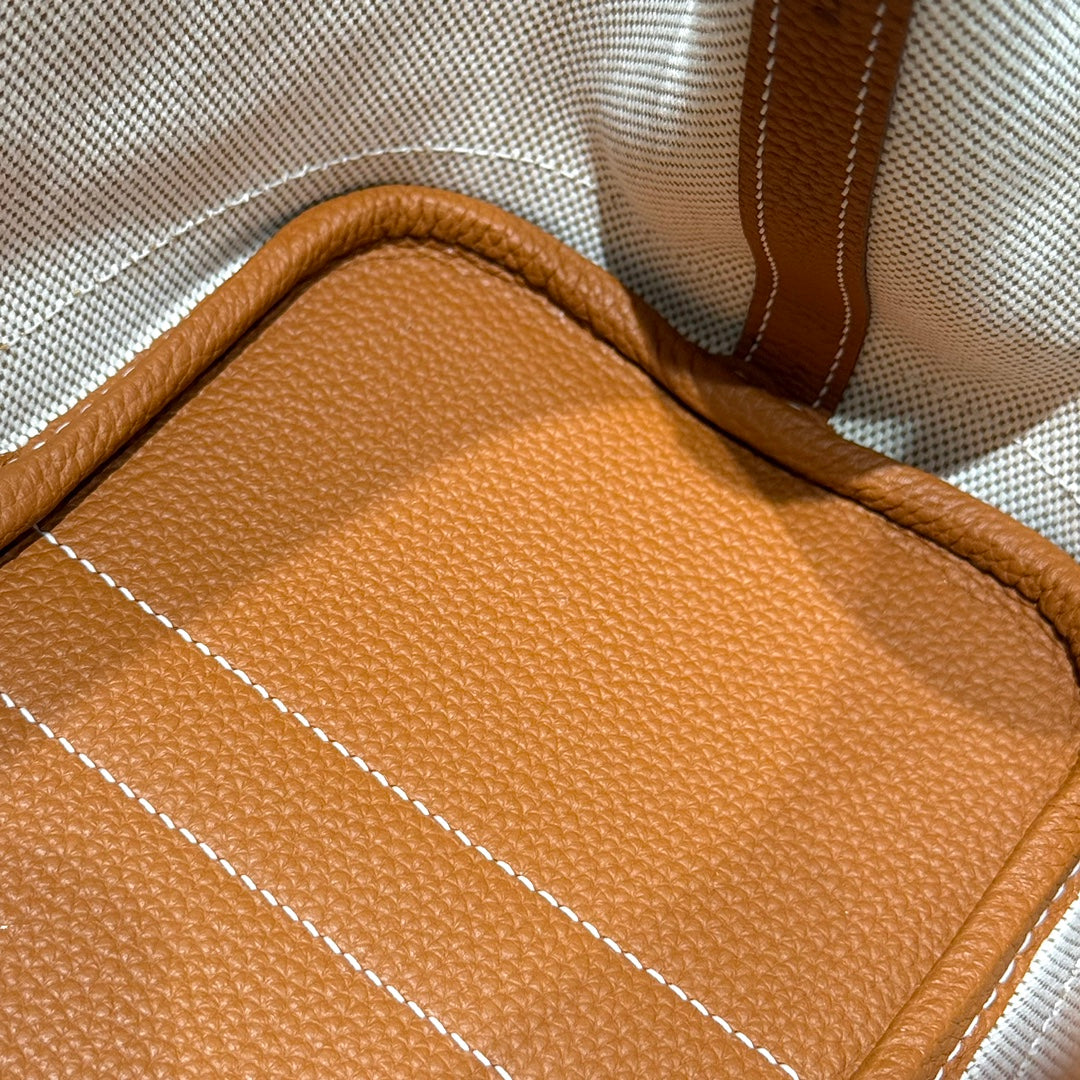 HM Garden Party 30 bag Multicolor Canvas and Negonda Calfskin 243192