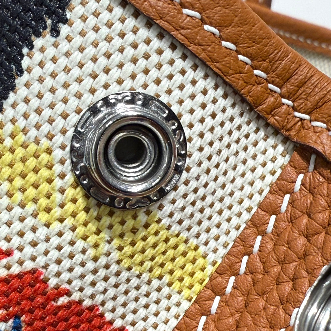 HM Garden Party 30 bag Multicolor Canvas and Negonda Calfskin 243192