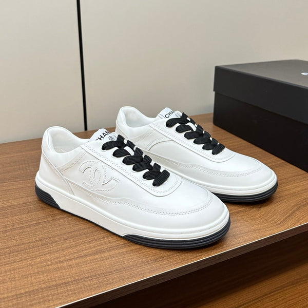 cc sneaker white black calfskin