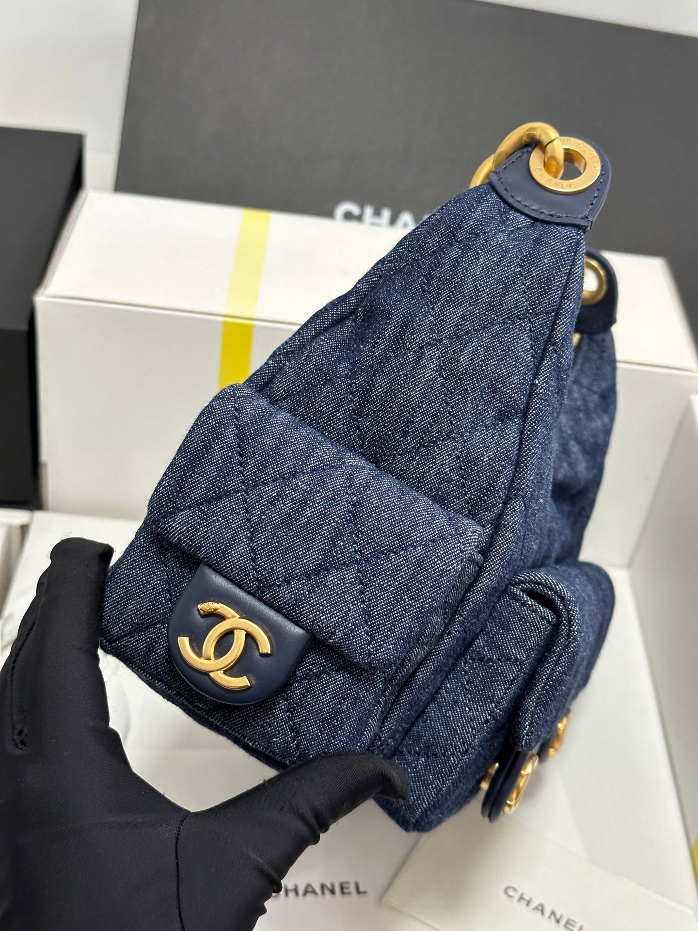 CC 25C Hobo 31cm Space Demin Gold Hardware 243575