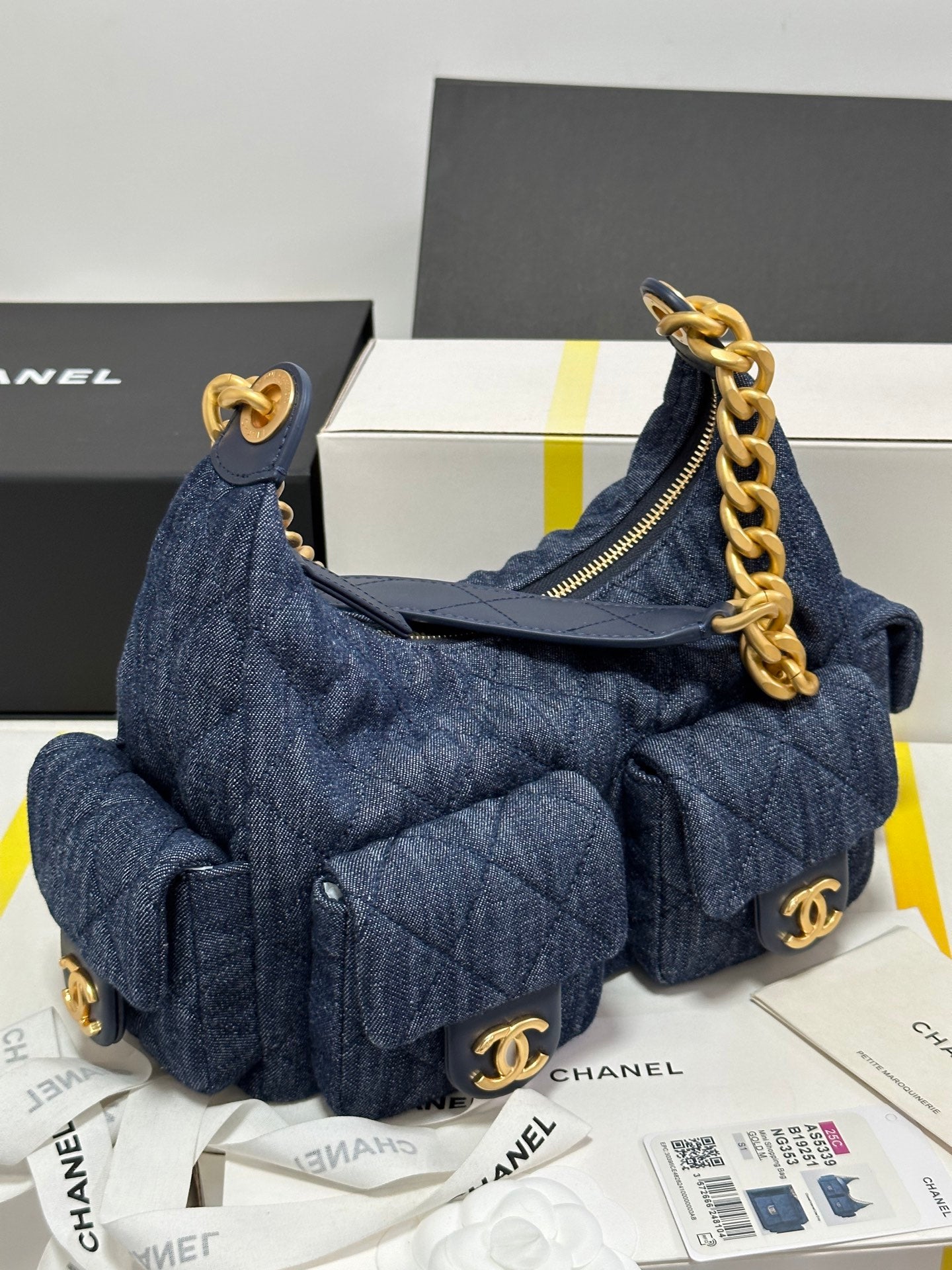 CC 25C Hobo 31cm Space Demin Gold Hardware 243575