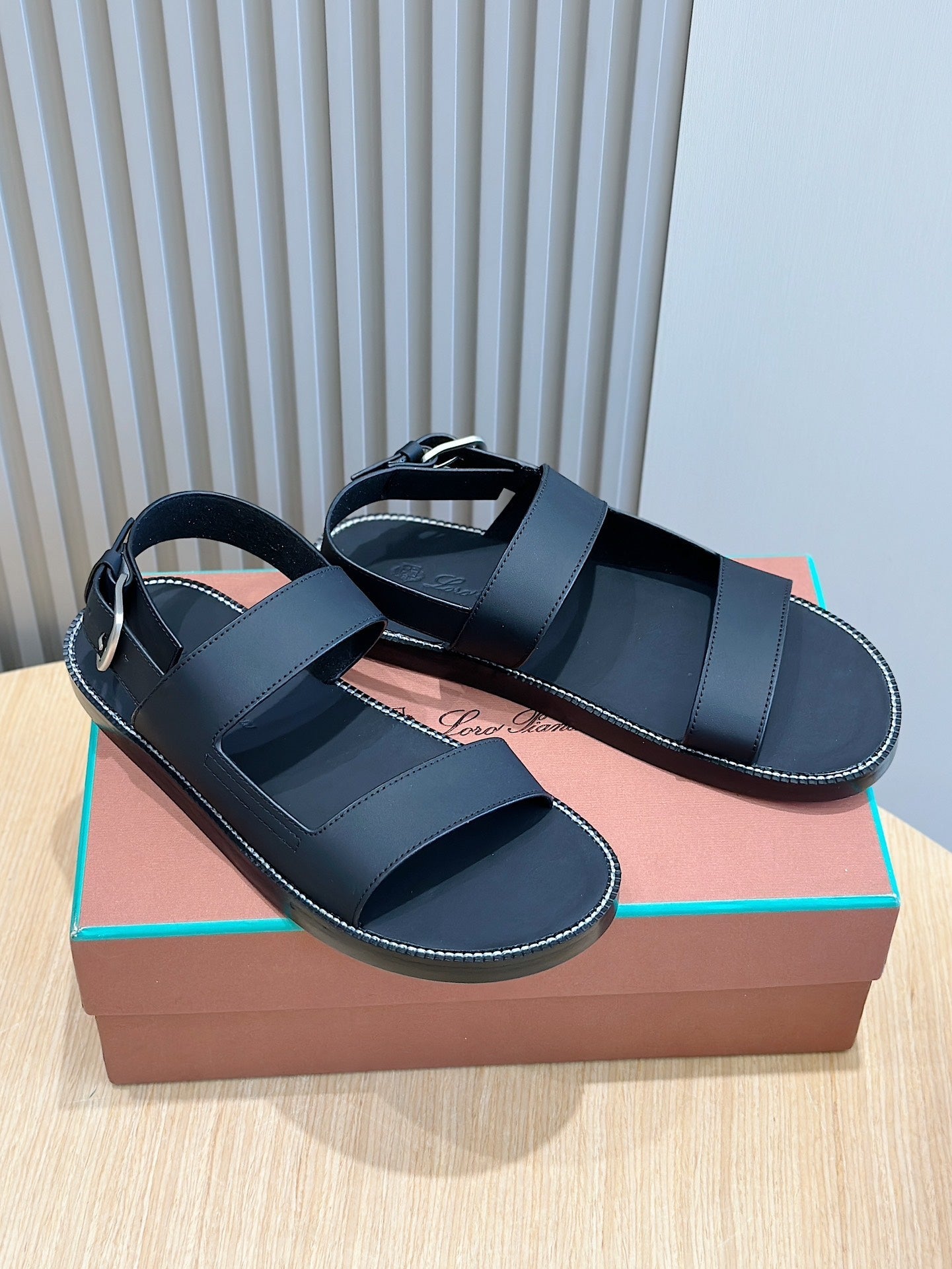 LP NAMA SANDAL DARK AEGEAN CALFSKIN