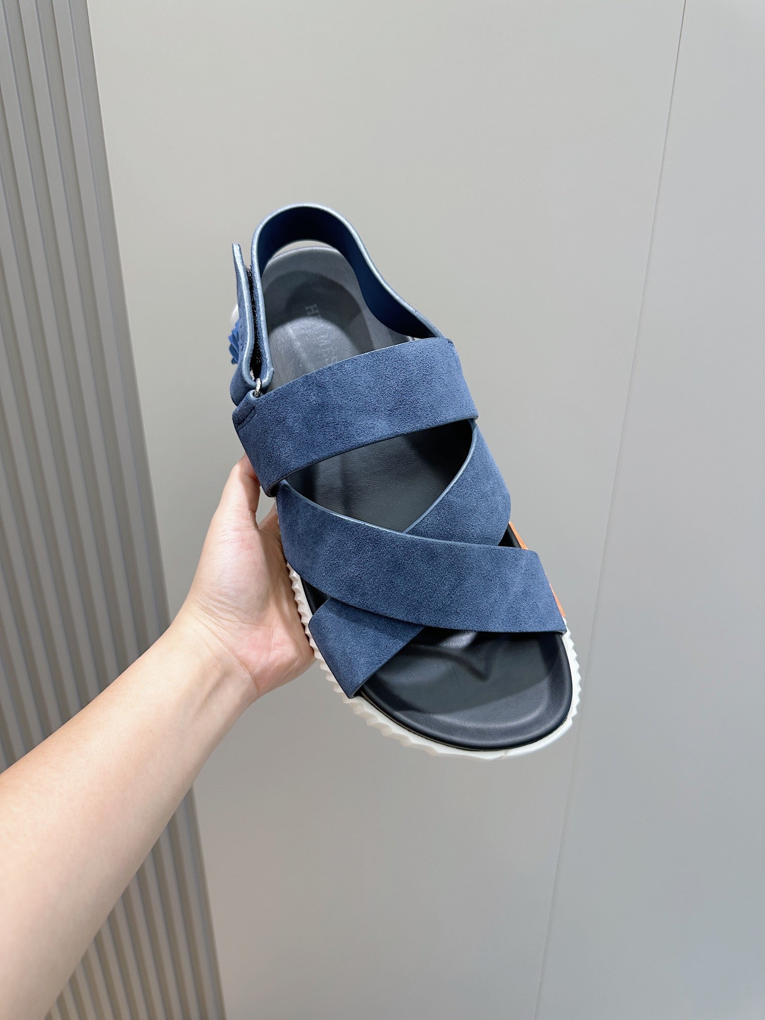 HM Men's Electric Sandals Navy Blue Suede 547690