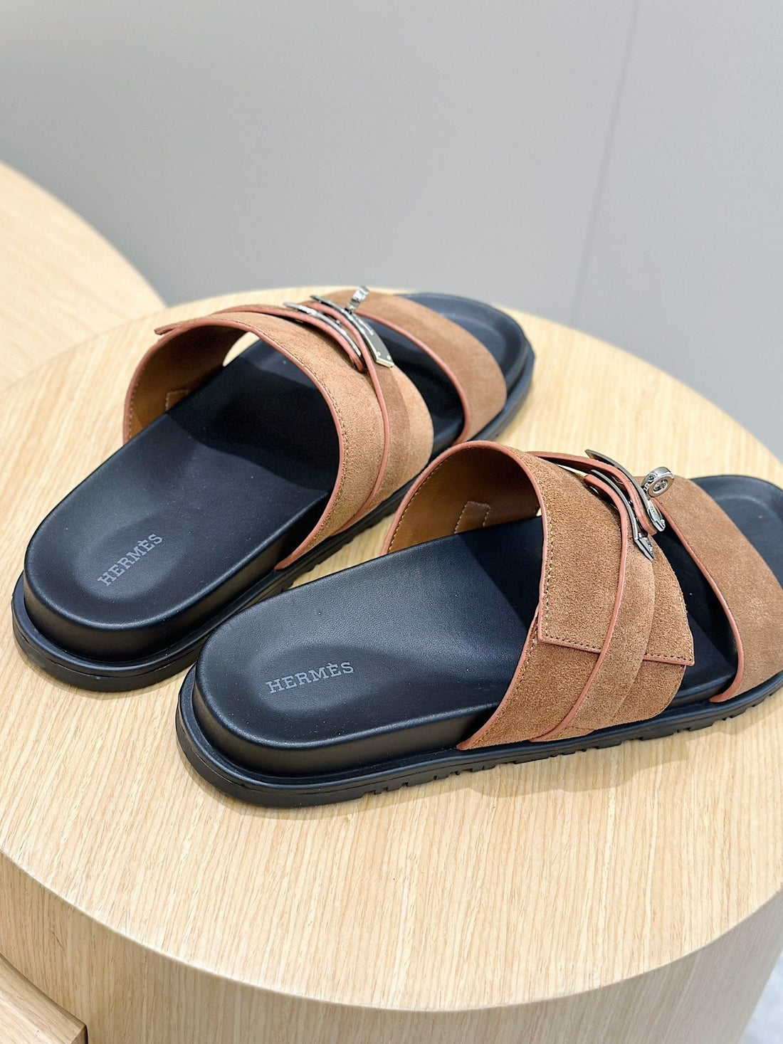 HM Men's Jackson Slide Brown Suede 547709