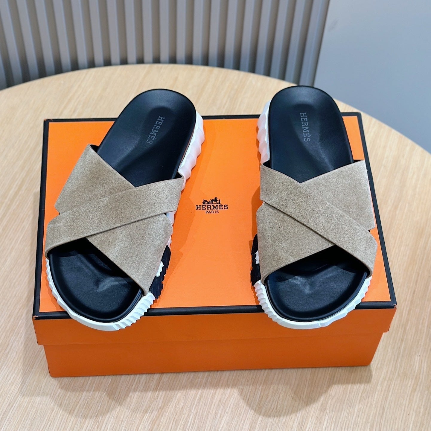 HM Men's Infra Slide Moss Green Suede 547621