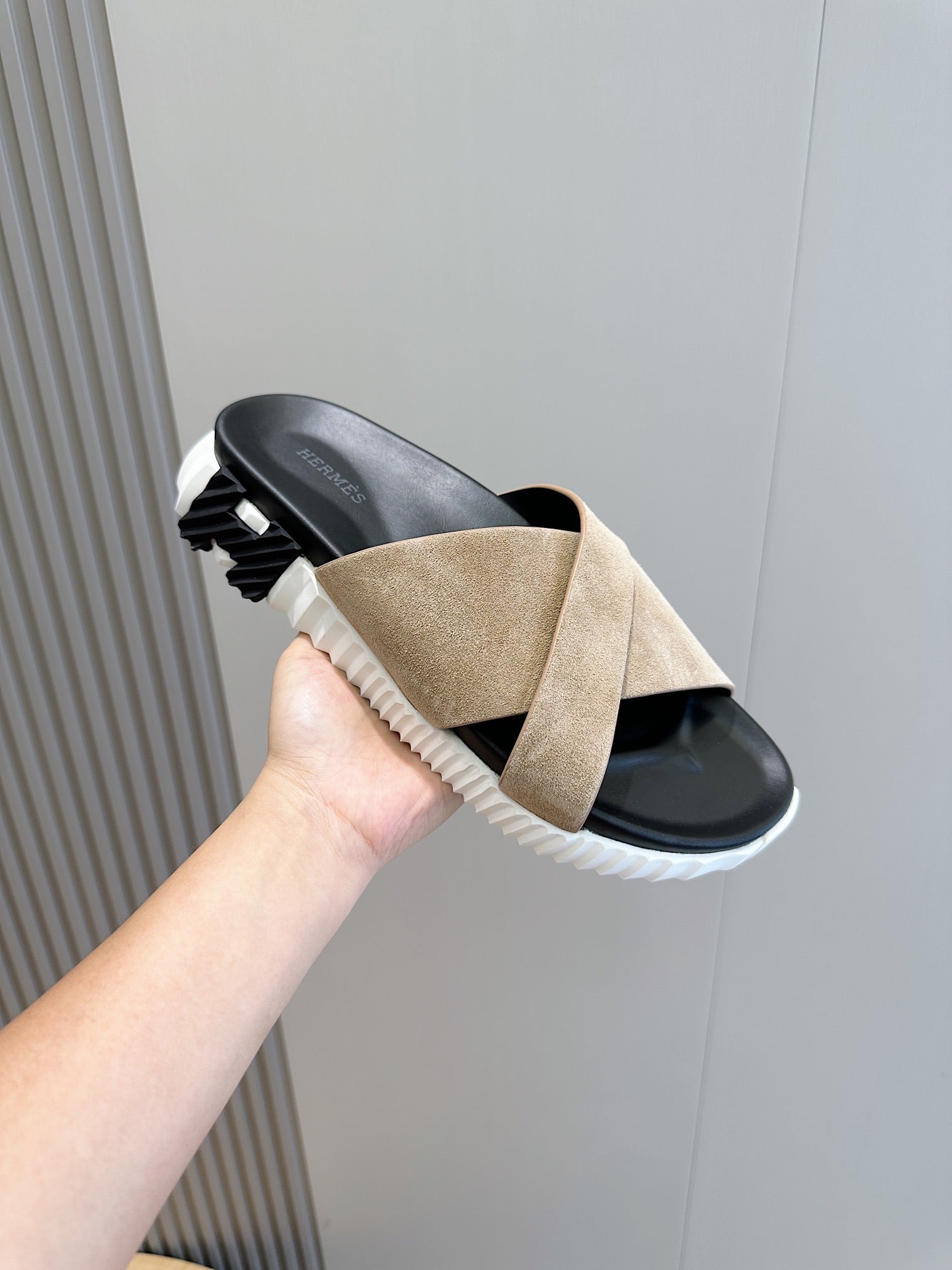 HM Men's Infra Slide Moss Green Suede 547621