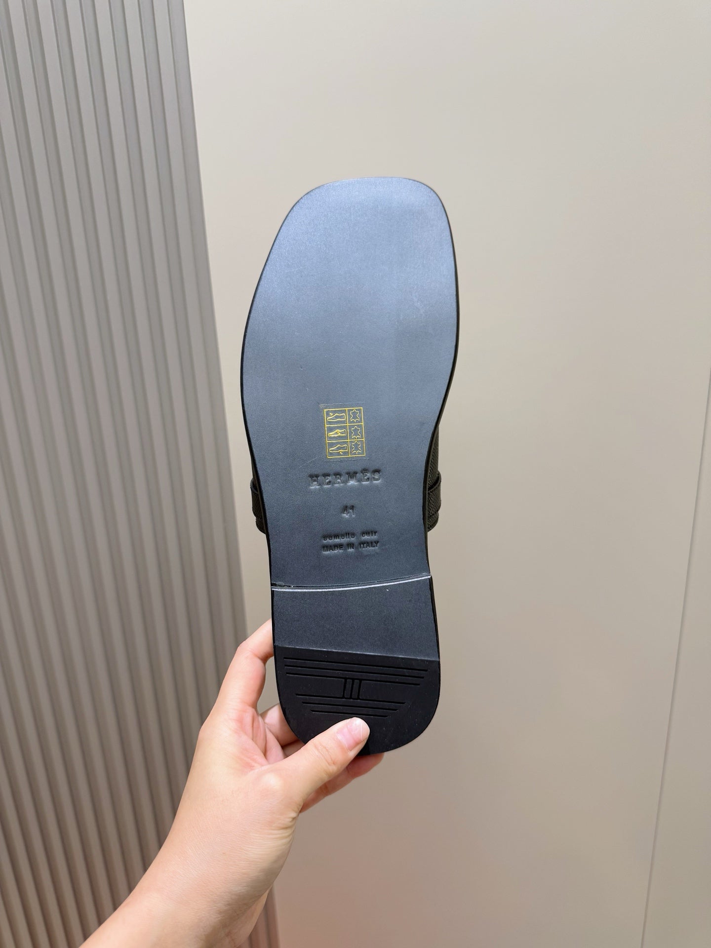 HM Men's 25 Slide Brown Calfskin 599978