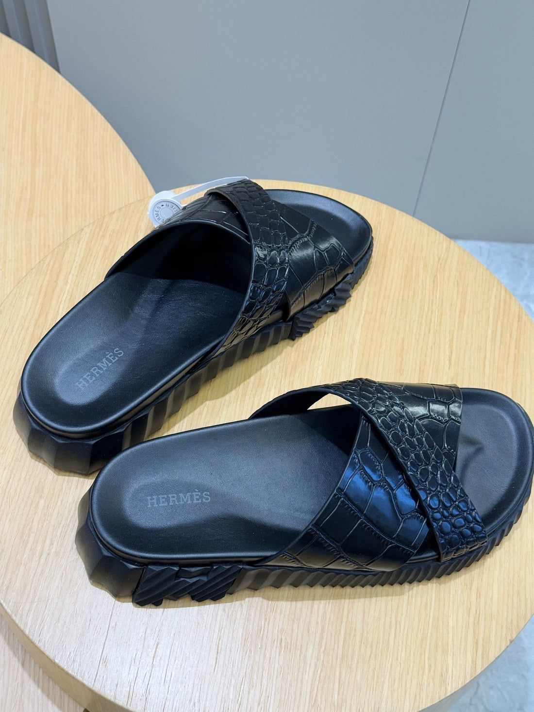 HM Men's Infra Slide Black Cowhide 599992