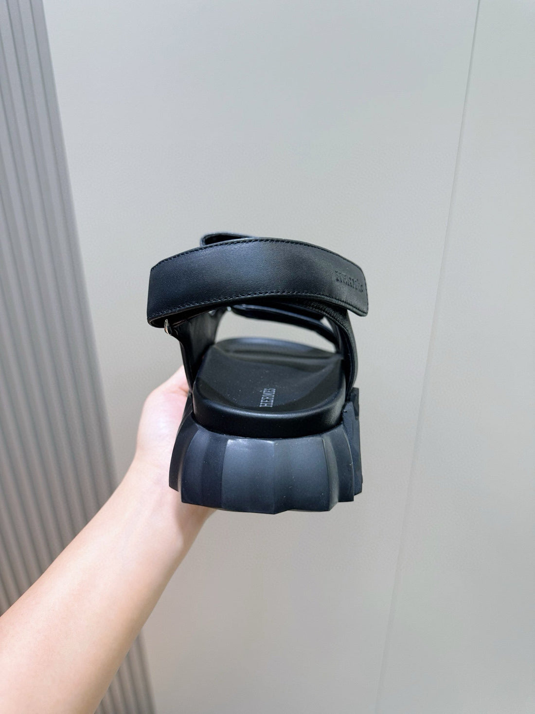 HM Men's Junior Sandal Black Calfskin 643234