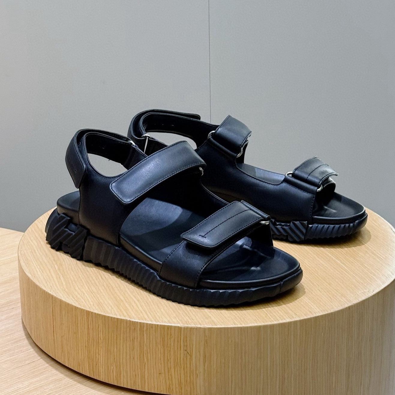 HM Men's Junior Sandal Black Calfskin 643234