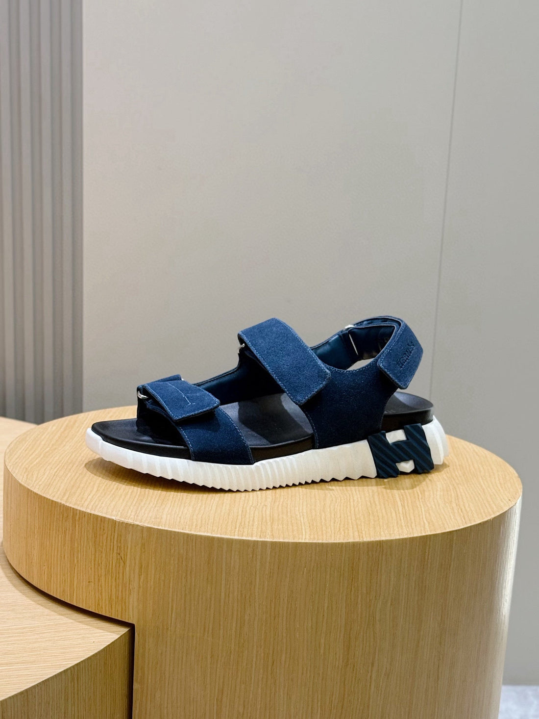 HM Men's Junior Sandal Blue Suede 643237