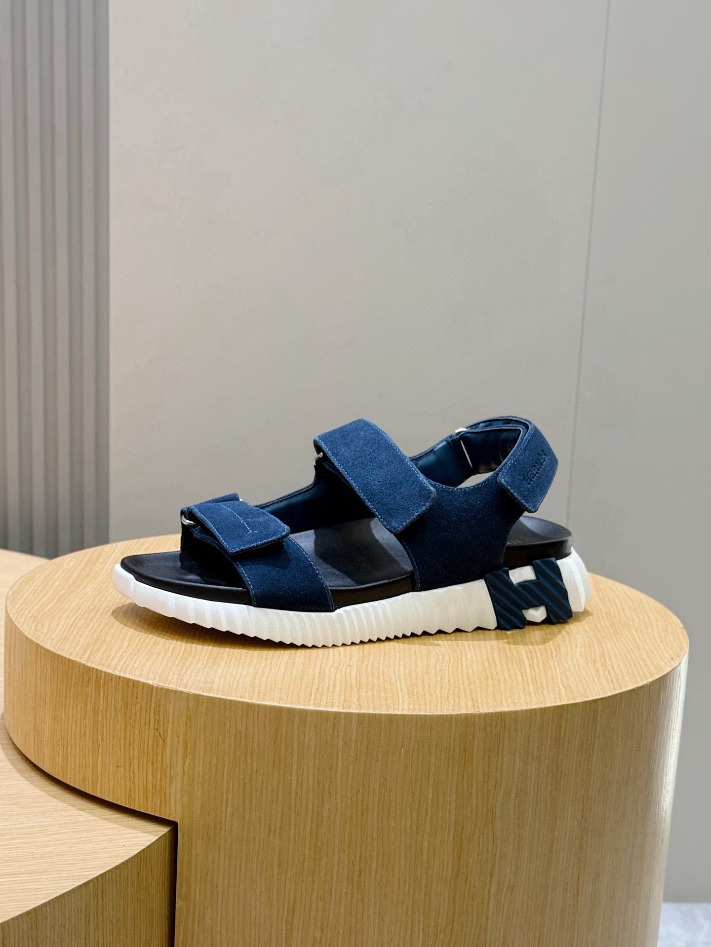 HM Men's Junior Sandal Blue Suede 643237