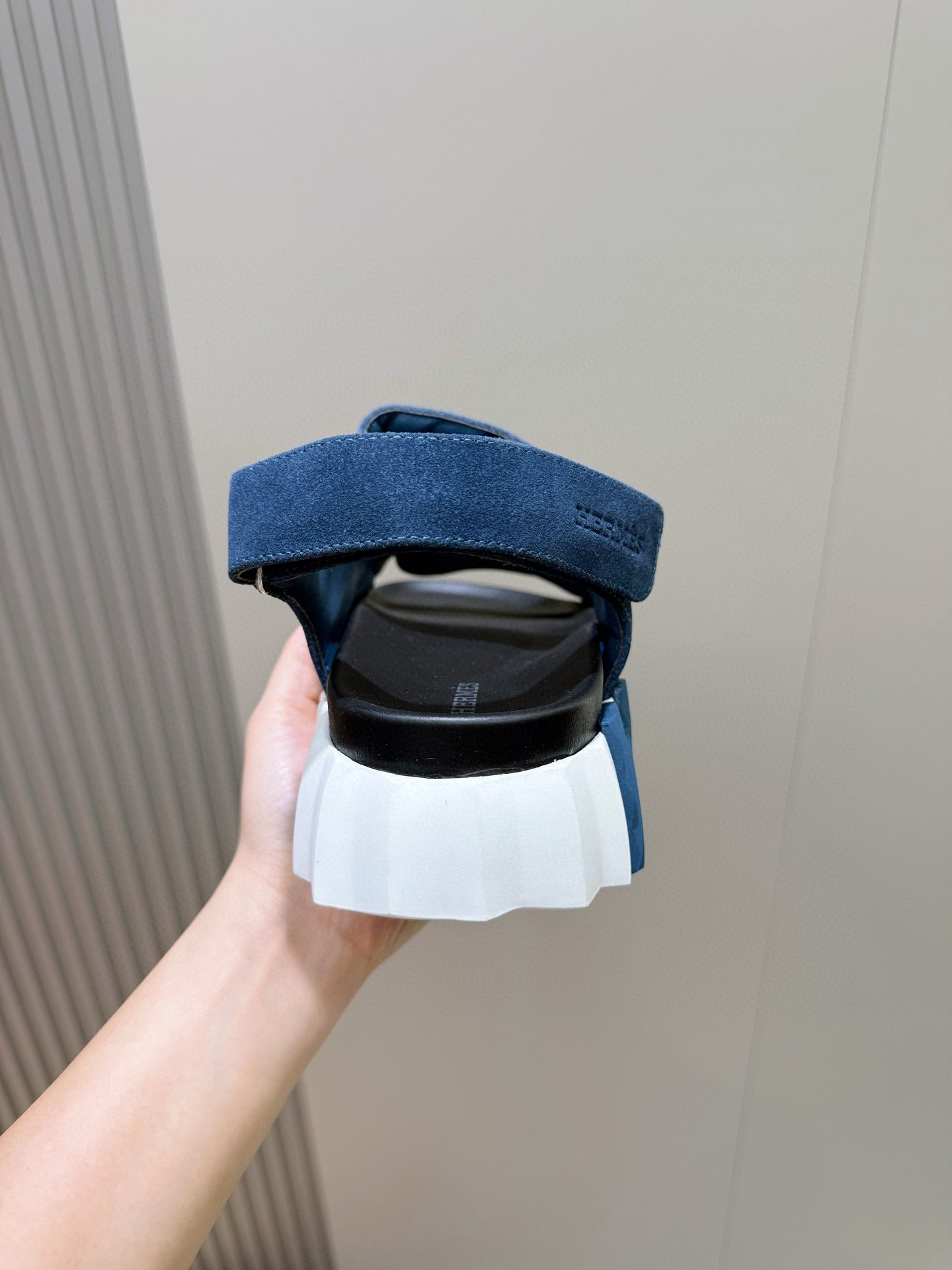 HM Men's Junior Sandal Blue Suede 643237