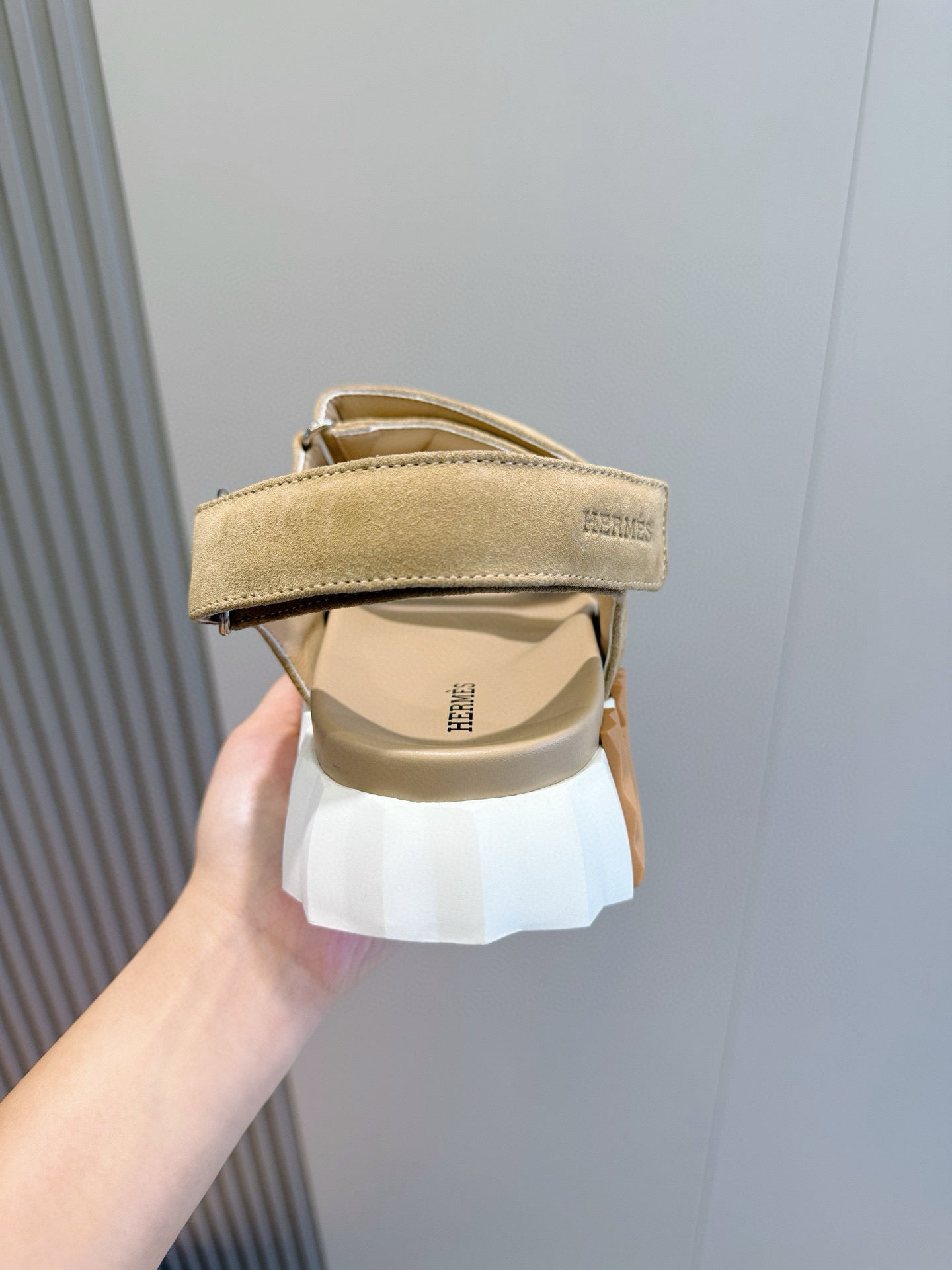 HM Men's Junior Sandal Beige Suede 643238