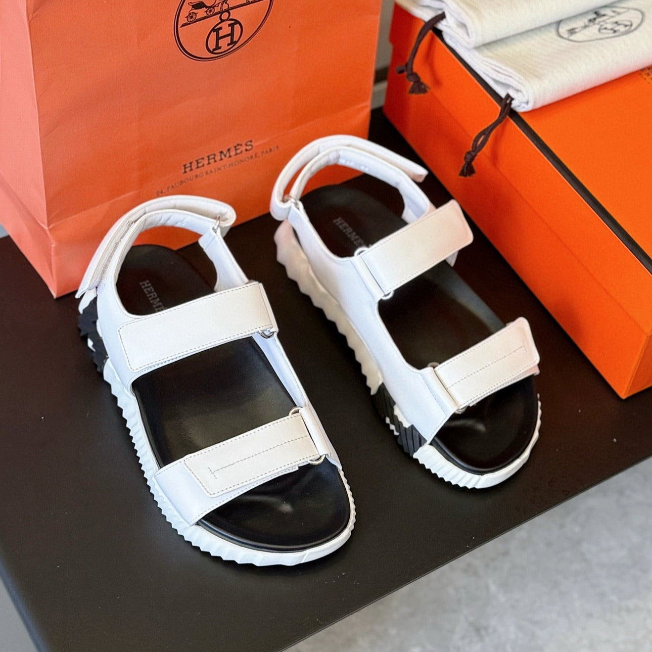 HM Men's Junior Sandal White Calfskin 643239