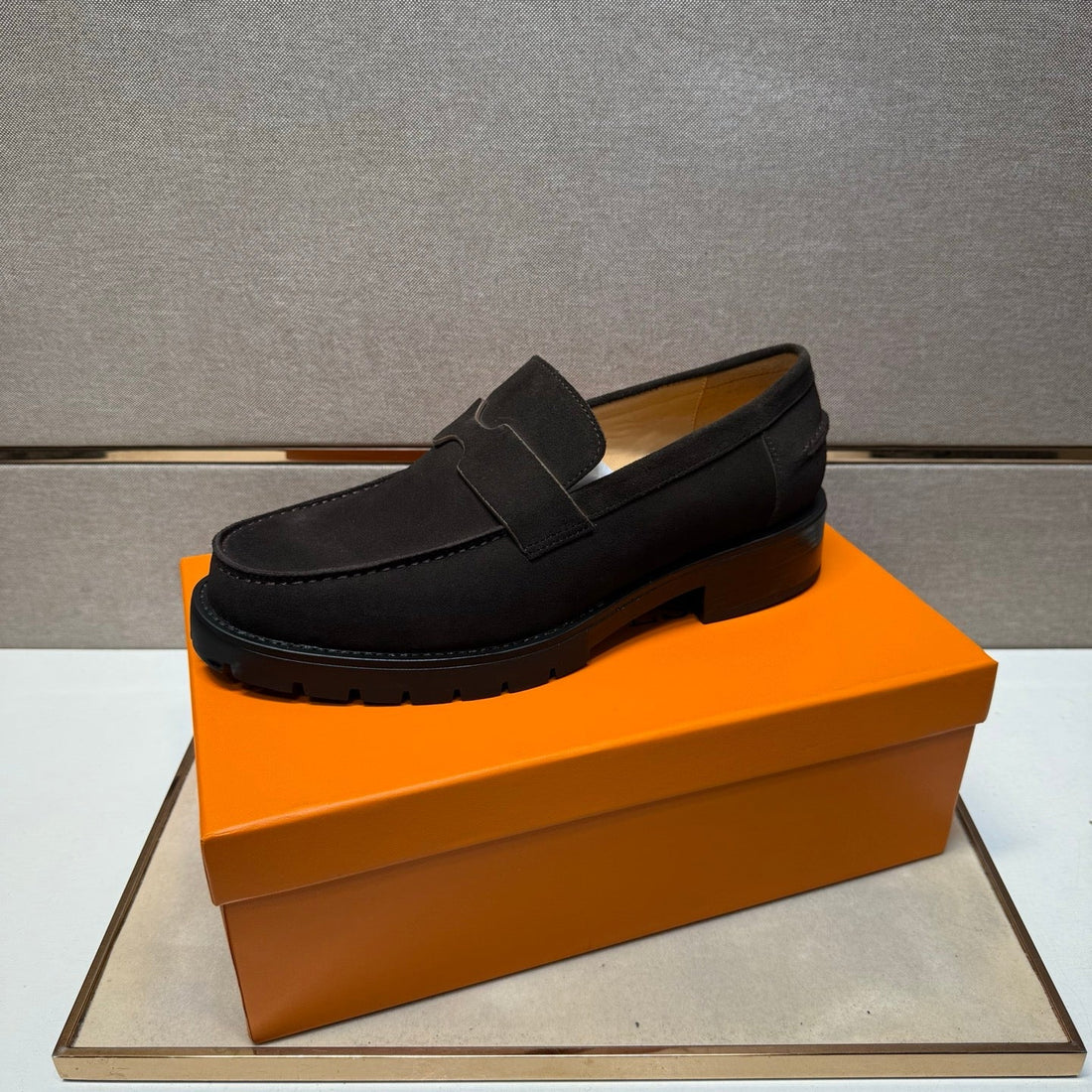 HM Men's 25 Klement Loafer Dark Chocolate Suede 701601