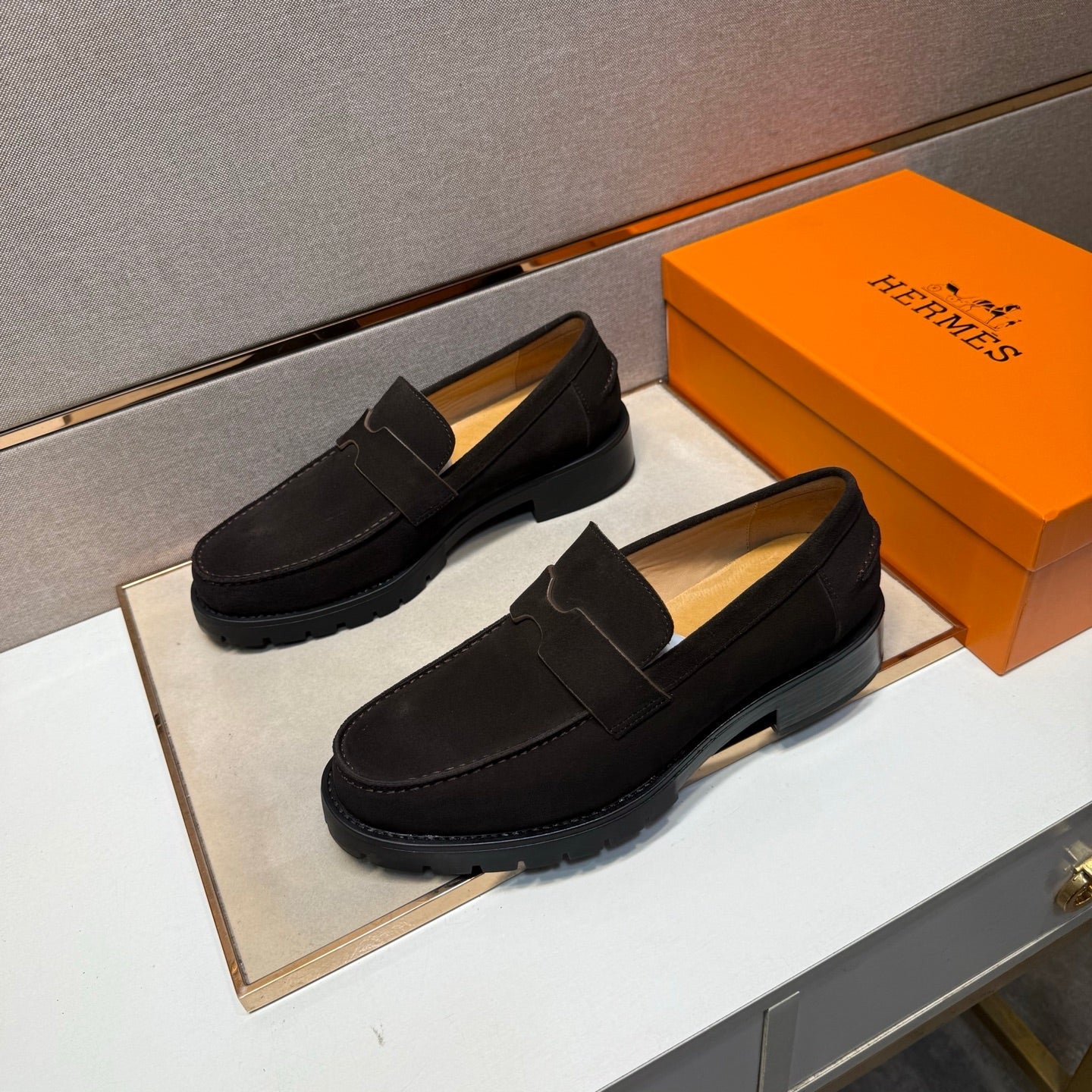 HM Men's 25 Klement Loafer Dark Chocolate Suede 701601