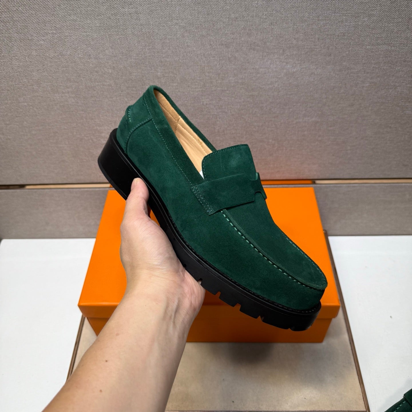 HM Men's 25 Klement Loafer Muted Green Suede 701602