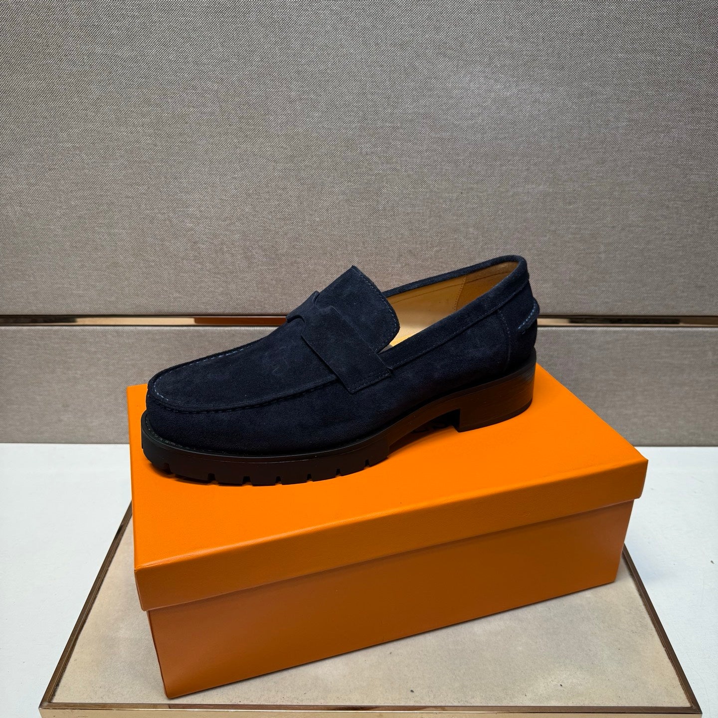 HM Men's 25 Klement Loafer Navy Blue Suede 701603