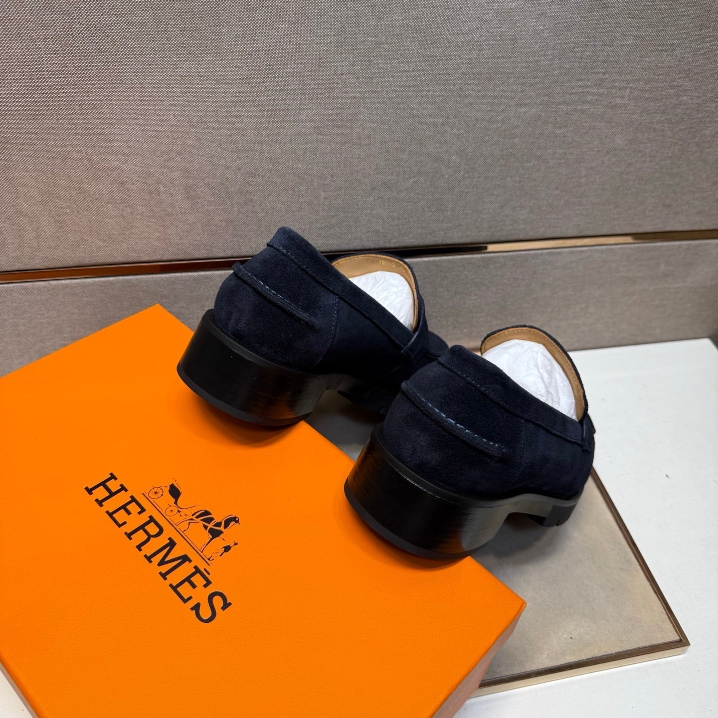 HM Men's 25 Klement Loafer Navy Blue Suede 701603