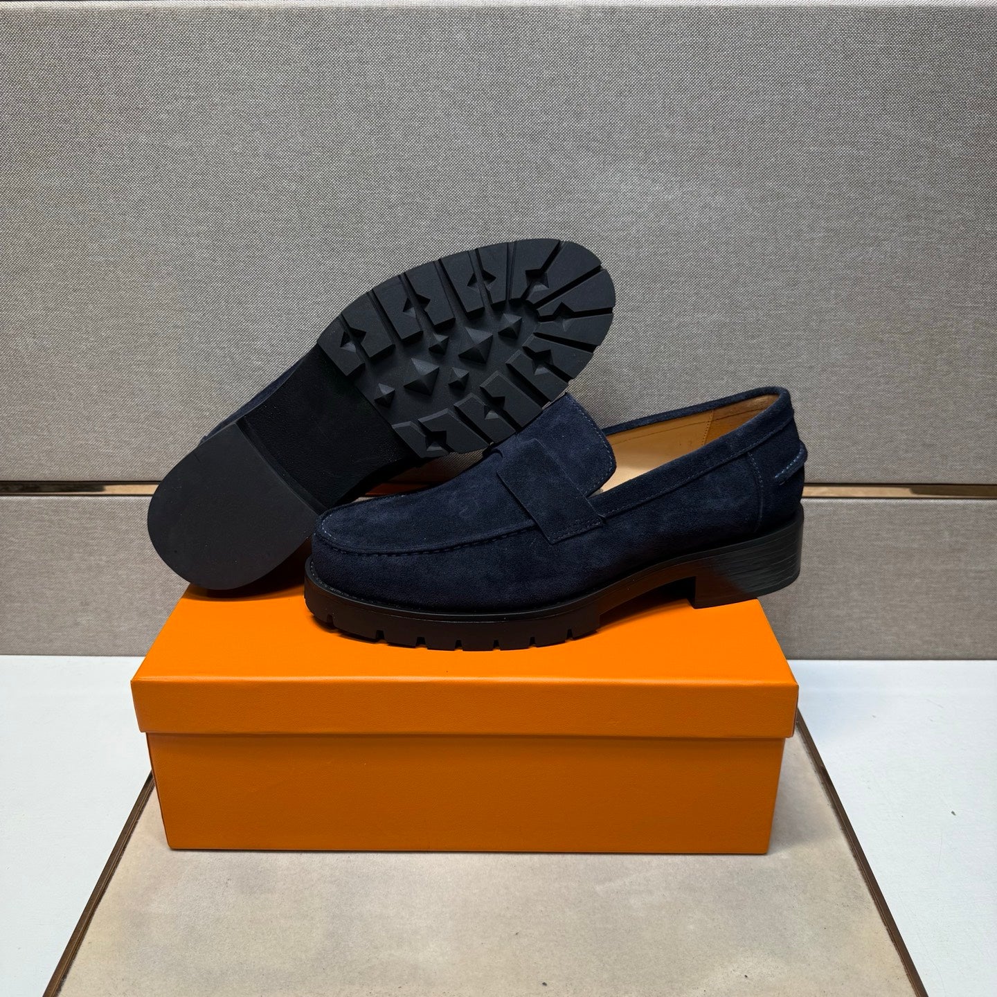 HM Men's 25 Klement Loafer Navy Blue Suede 701603