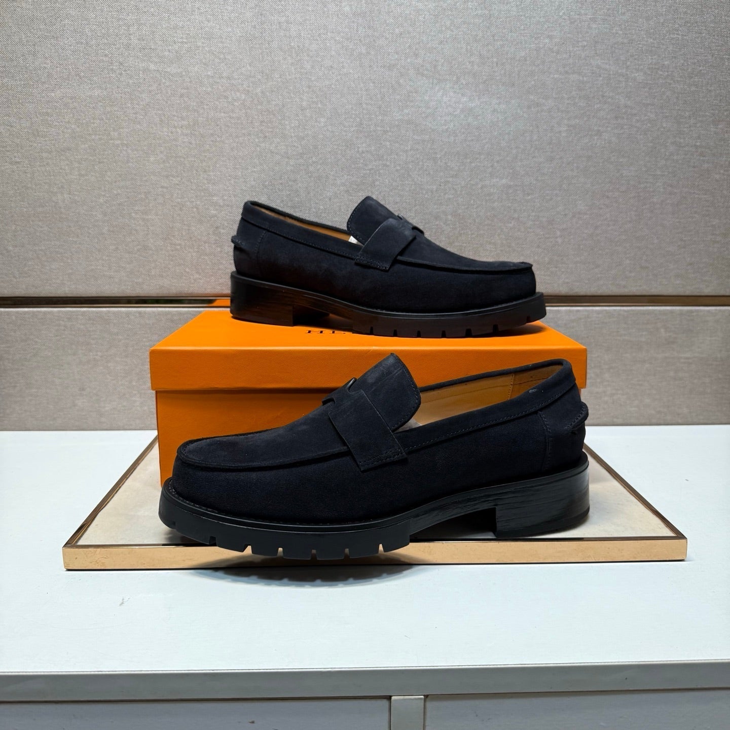 HM Men's 25 Klement Loafer Black Suede 701605