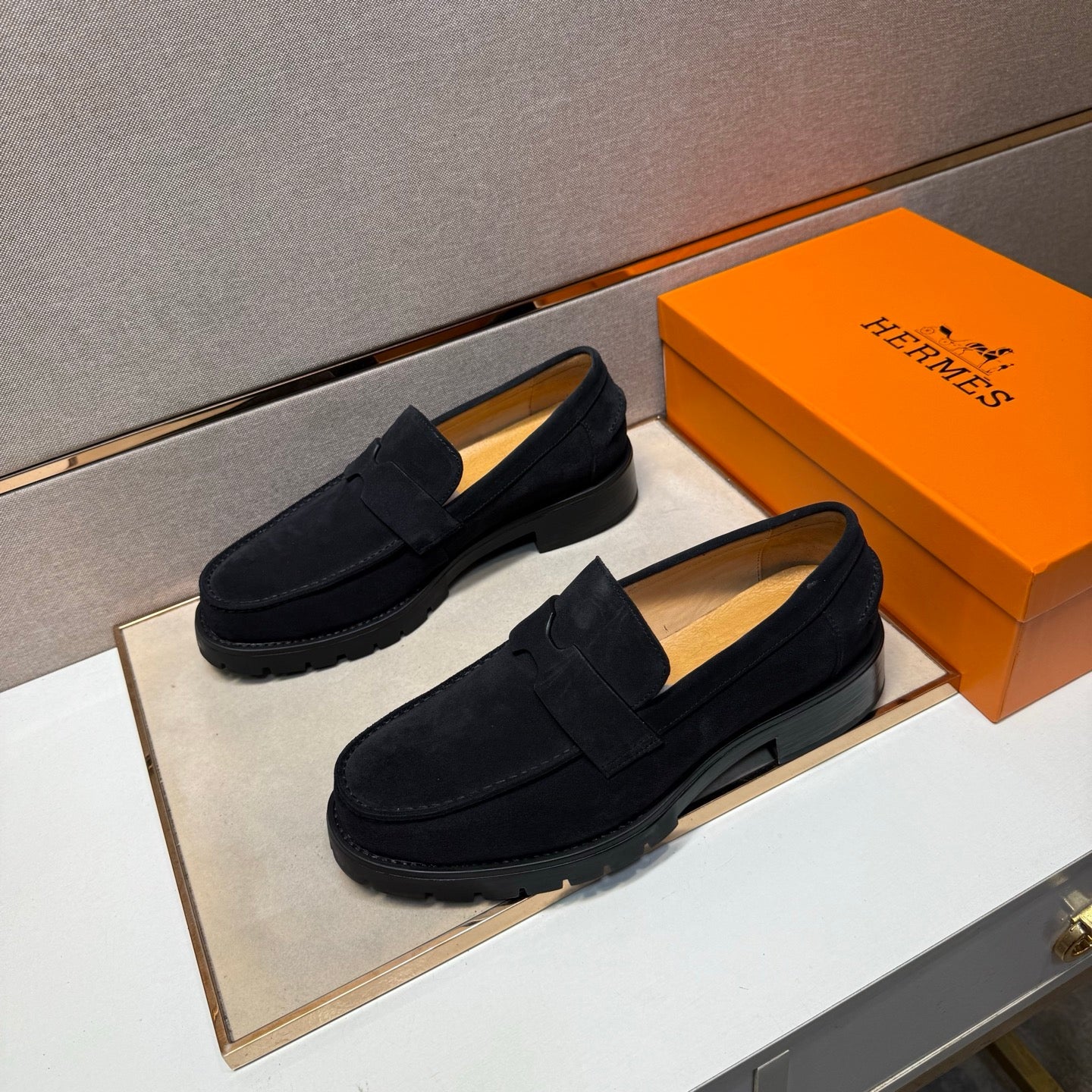 HM Men's 25 Klement Loafer Black Suede 701605