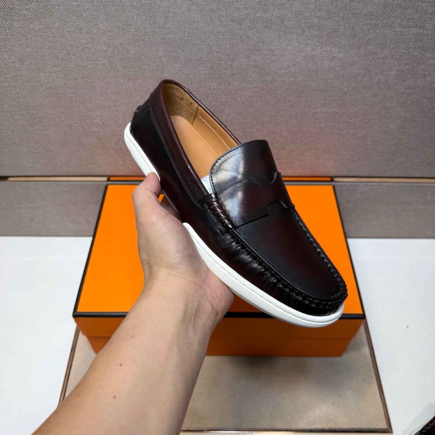 HM Men's 25 Loafer Dark Brown Cowhide 717696