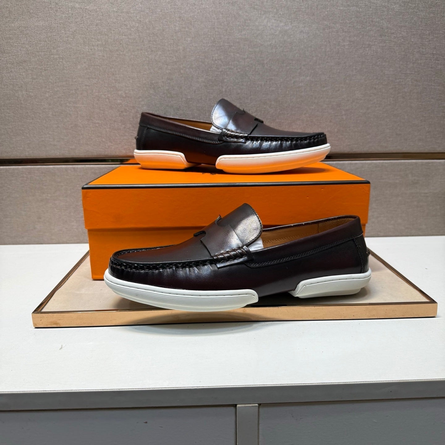 HM Men's 25 Loafer Dark Brown Cowhide 717696