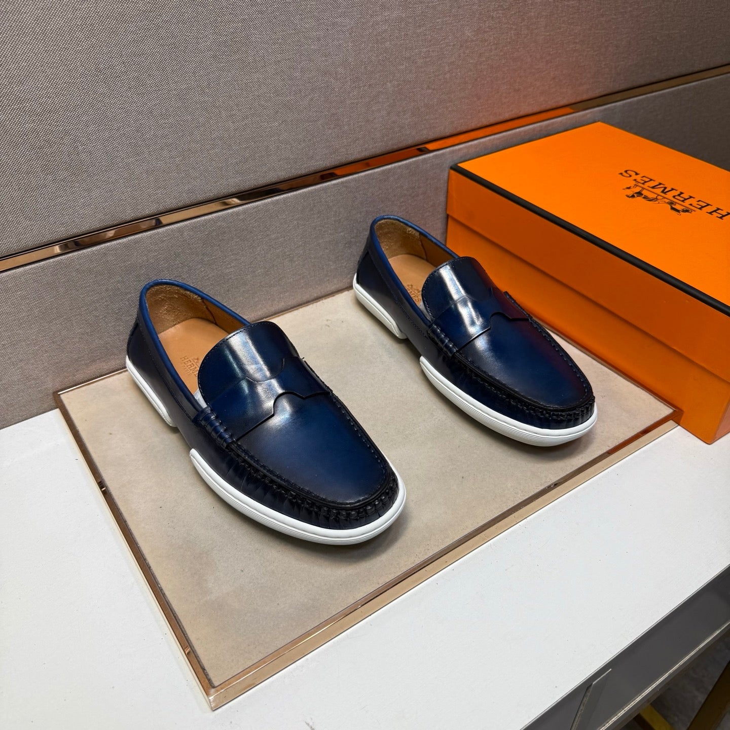 HM Men's 25 Loafer Blue Cowhide 717697