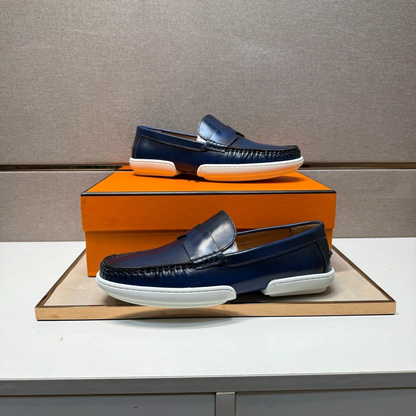 HM Men's 25 Loafer Blue Cowhide 717697