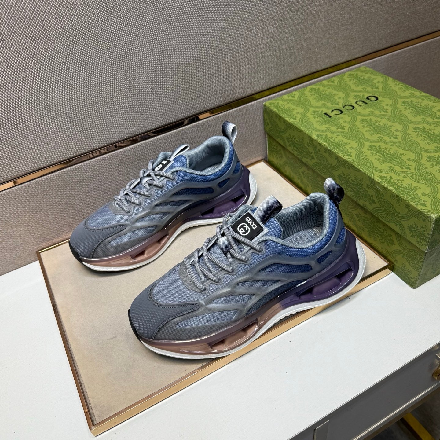 GG Men's 25 Sneaker Blue Mix Grey Mesh 743034