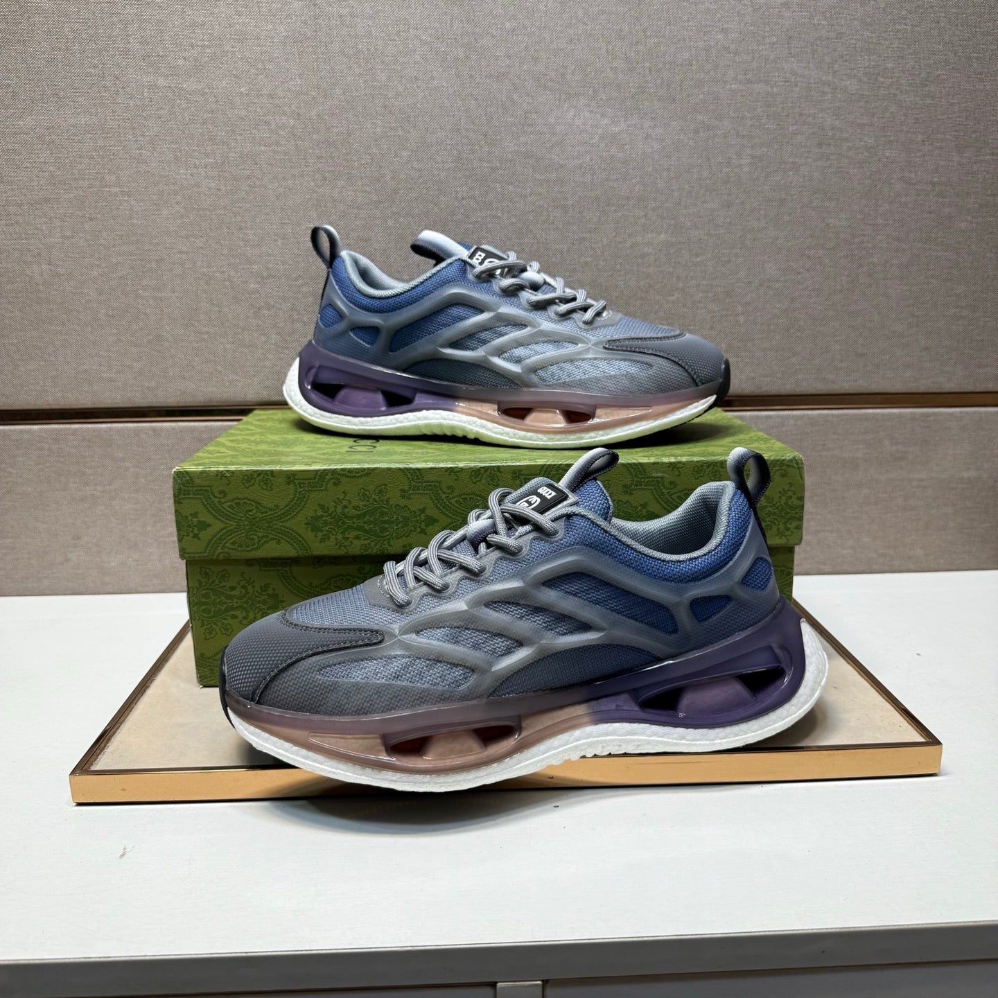 GG Men's 25 Sneaker Blue Mix Grey Mesh 743034