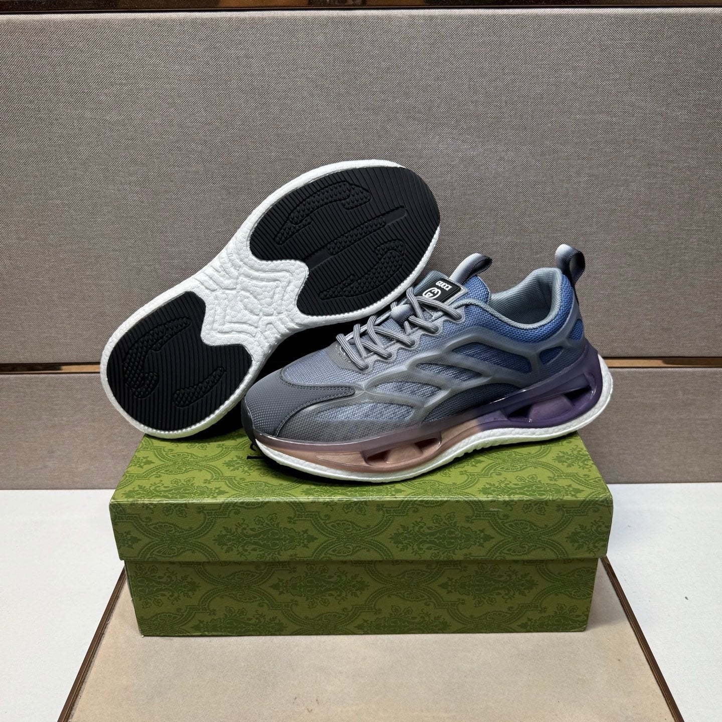 GG Men's 25 Sneaker Blue Mix Grey Mesh 743034