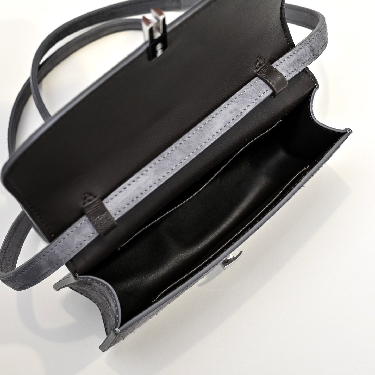 The Row Sofia 19cm Dark Grey Suede