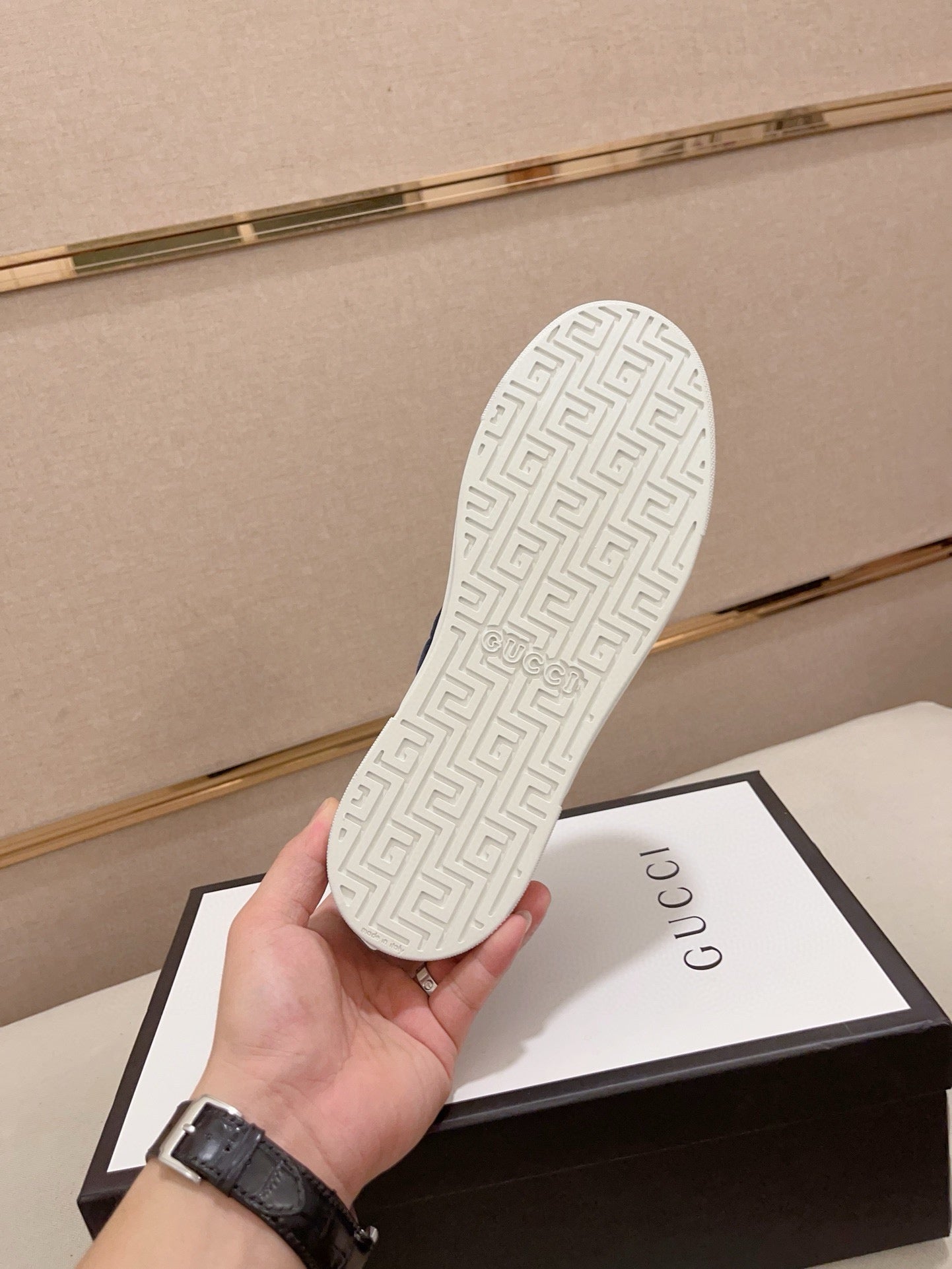 GG Men's Sneaker Blue Suede 448477