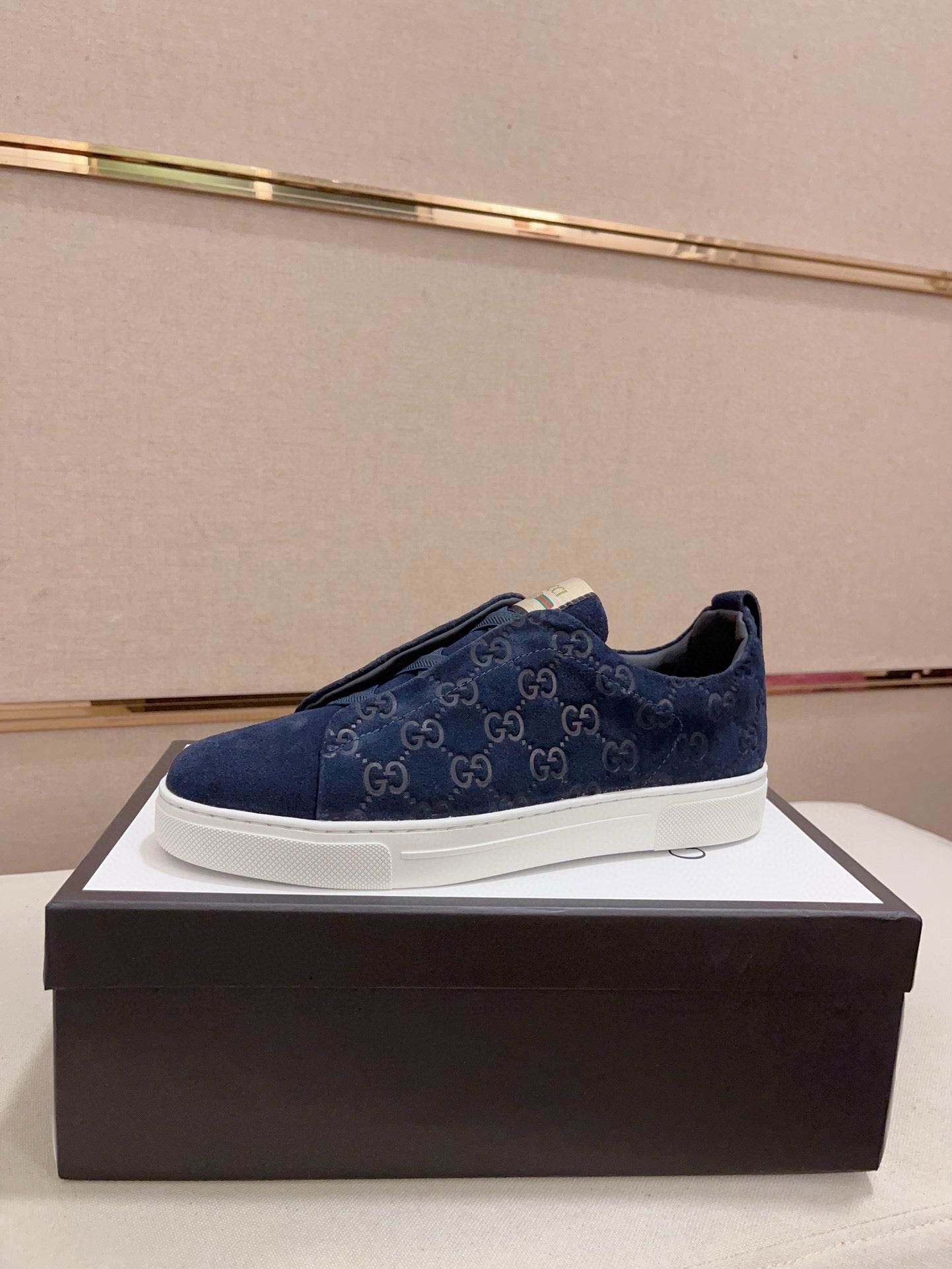 GG Men's Sneaker Blue Suede 448477