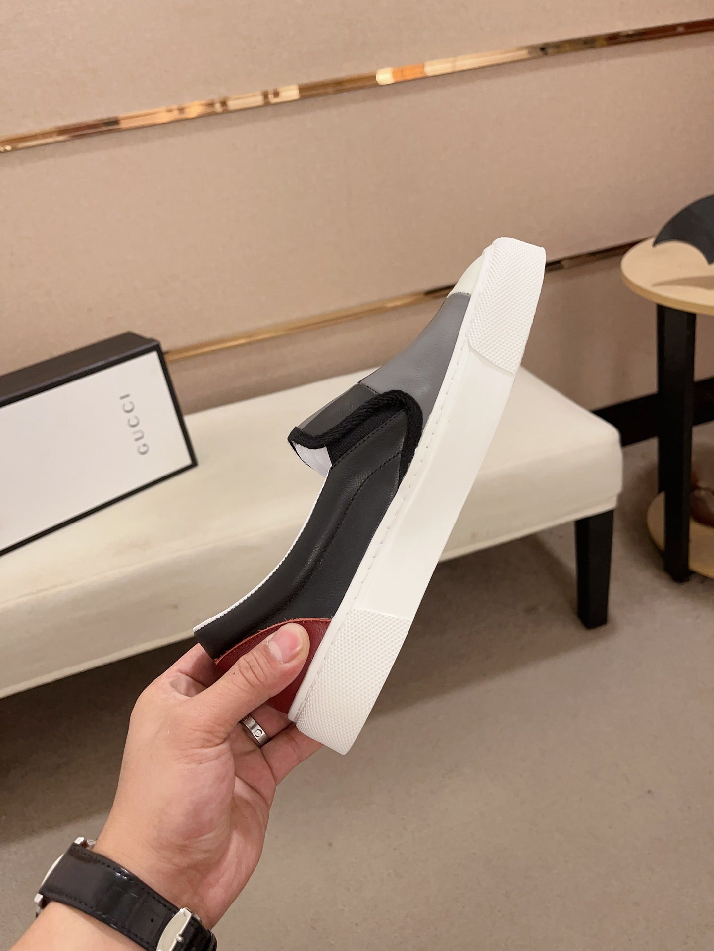 GG Men's Slip on Multicolor Cowhide 466756