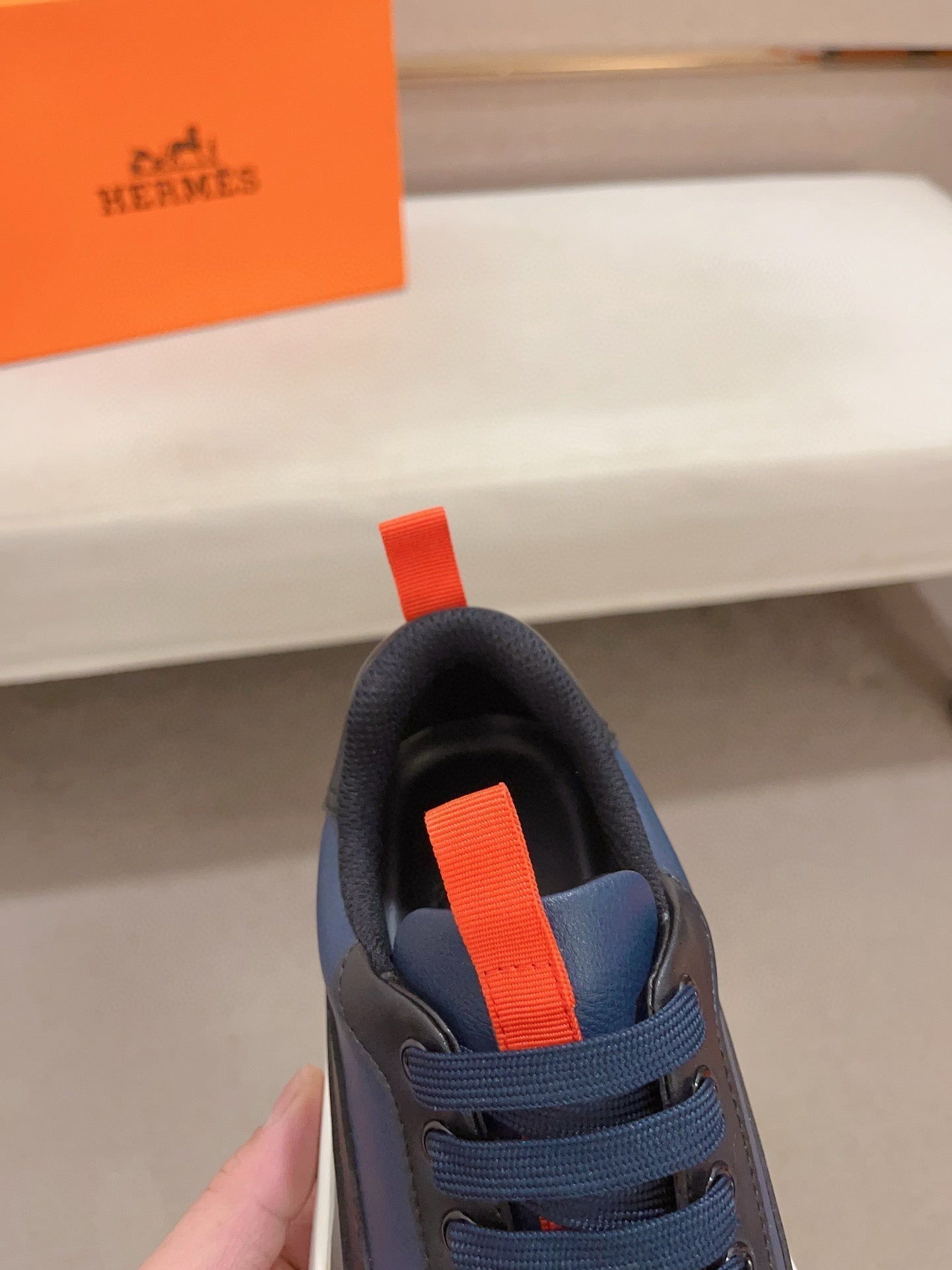 HM Men's Gramme Sneaker Blue Cowhide 539677