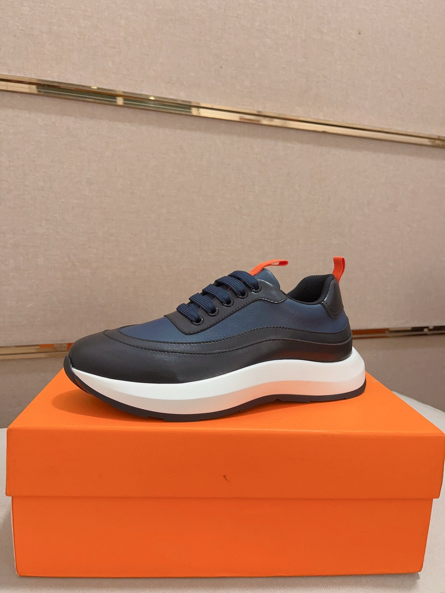 HM Men's Gramme Sneaker Blue Cowhide 539677