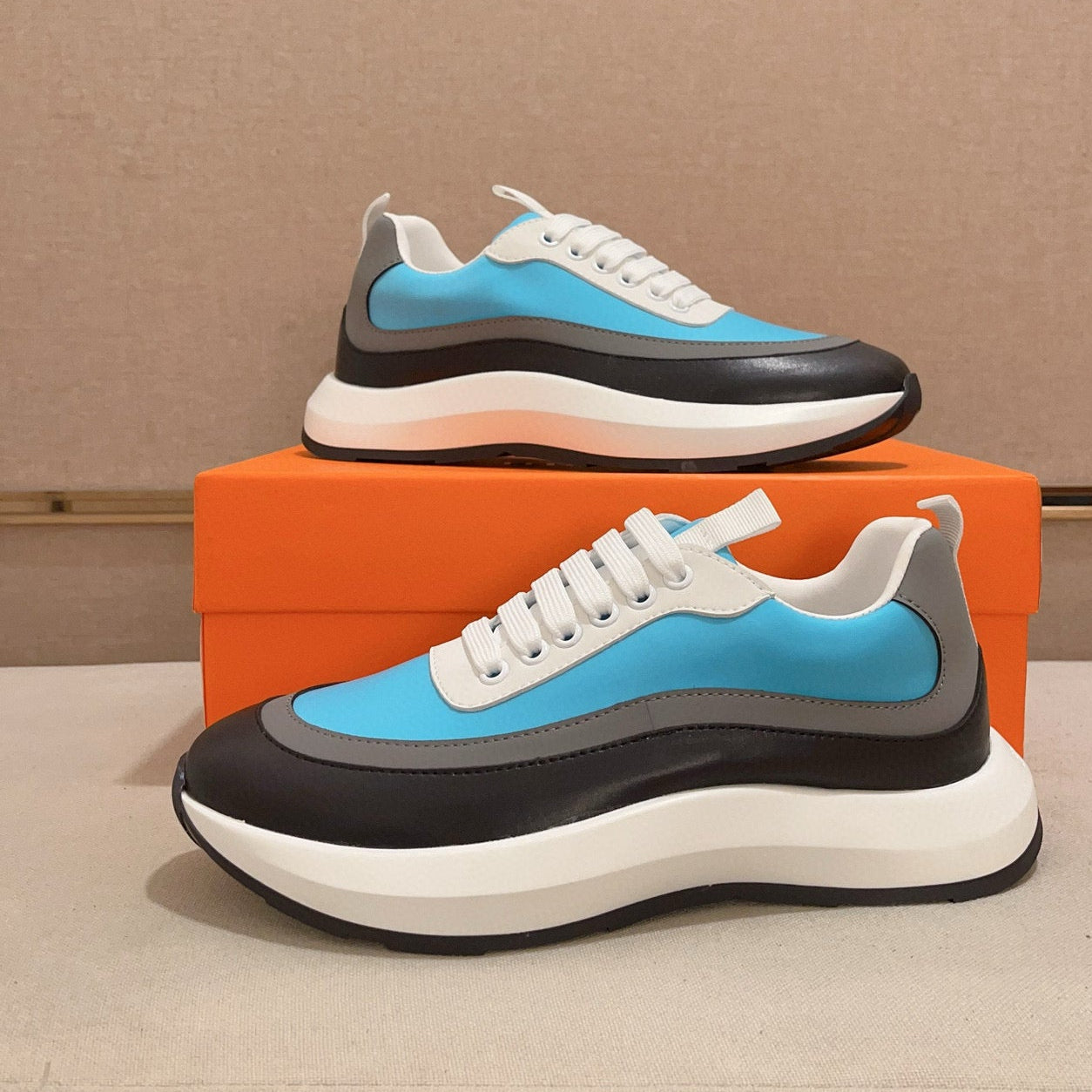 HM Men's Gramme Sneaker Skyblue Cowhide 539679