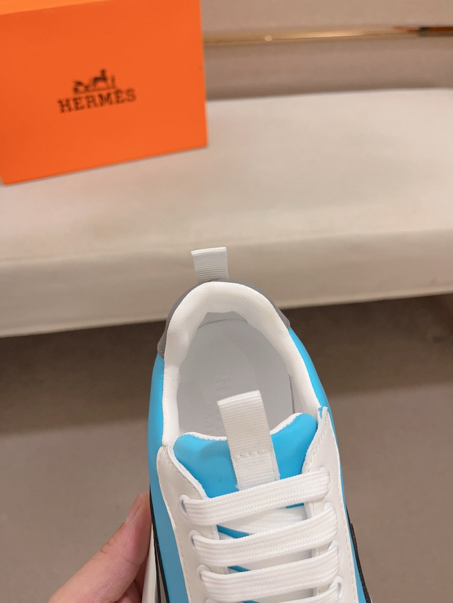 HM Men's Gramme Sneaker Skyblue Cowhide 539679