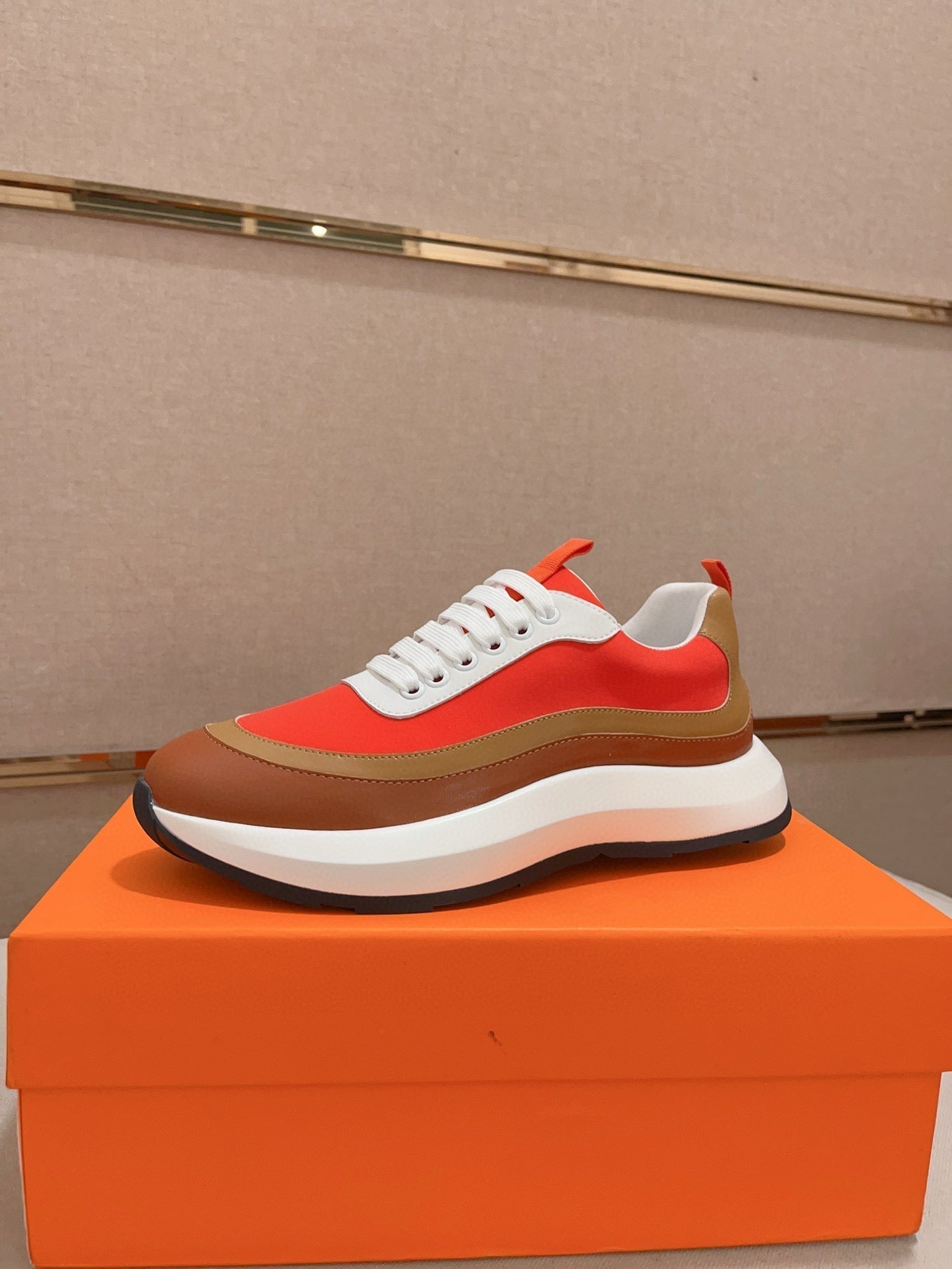 HM Men's Gramme Sneaker Red Cowhide 539680