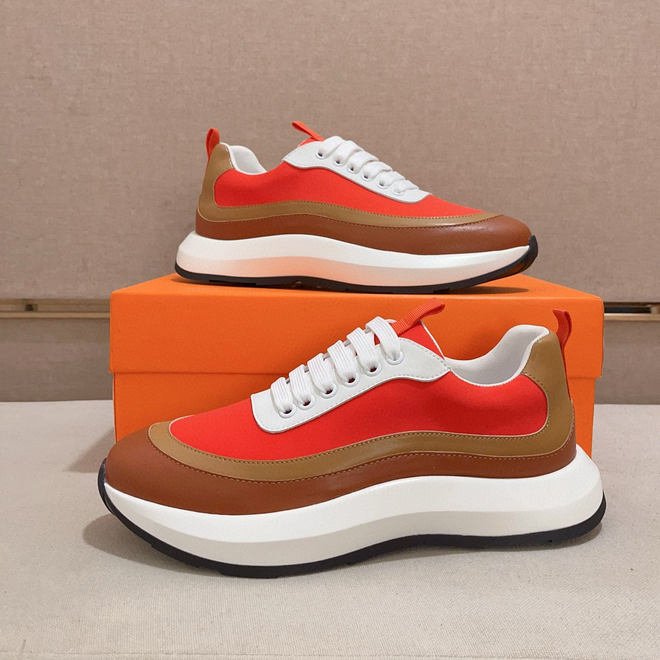 HM Men's Gramme Sneaker Red Cowhide 539680