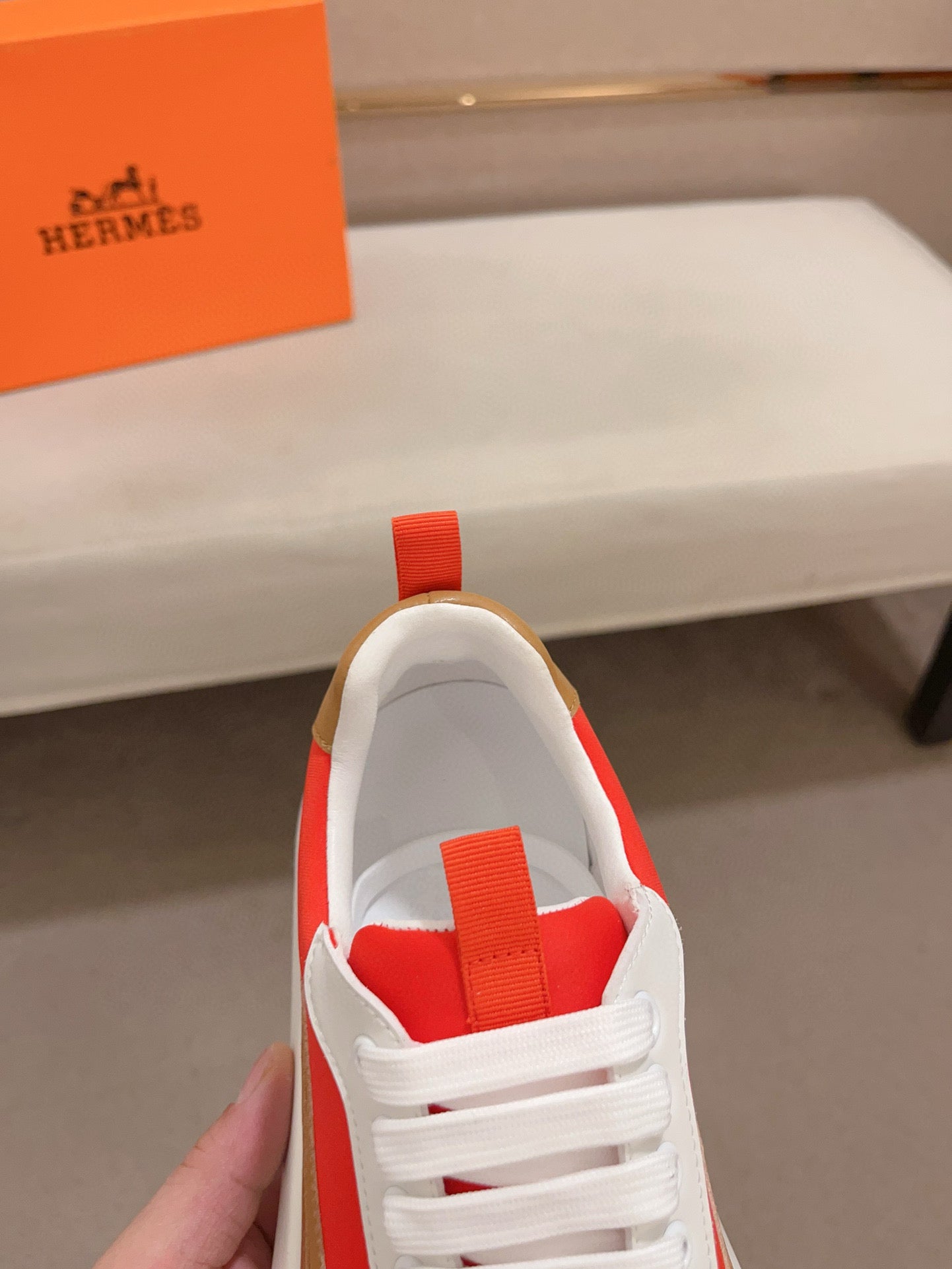 HM Men's Gramme Sneaker Red Cowhide 539680