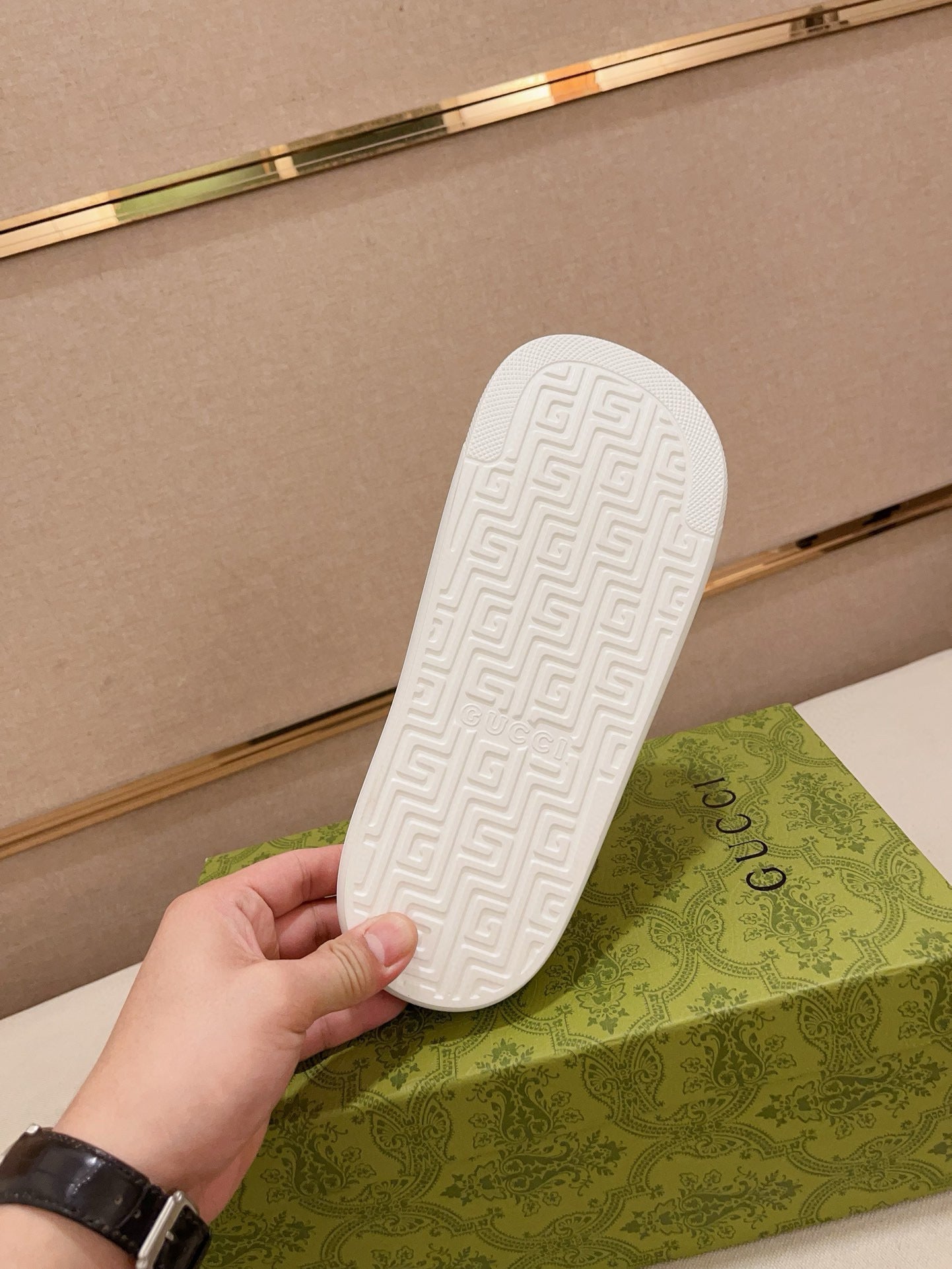 GG Men's Web Slide Cowhide 556161