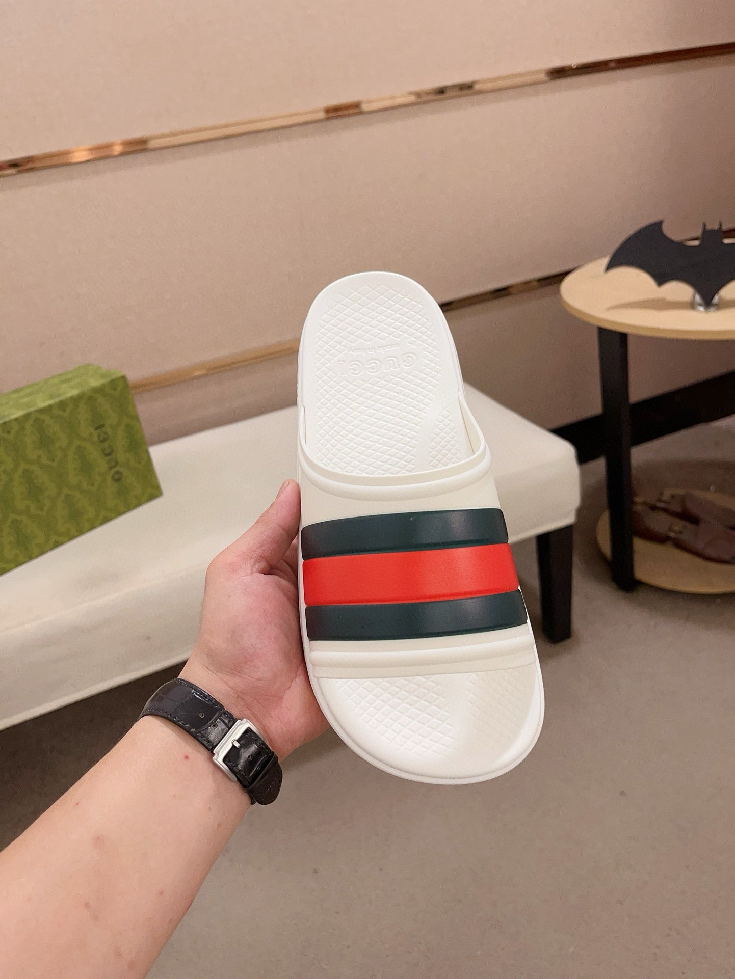 GG Men's Web Slide Cowhide 556161